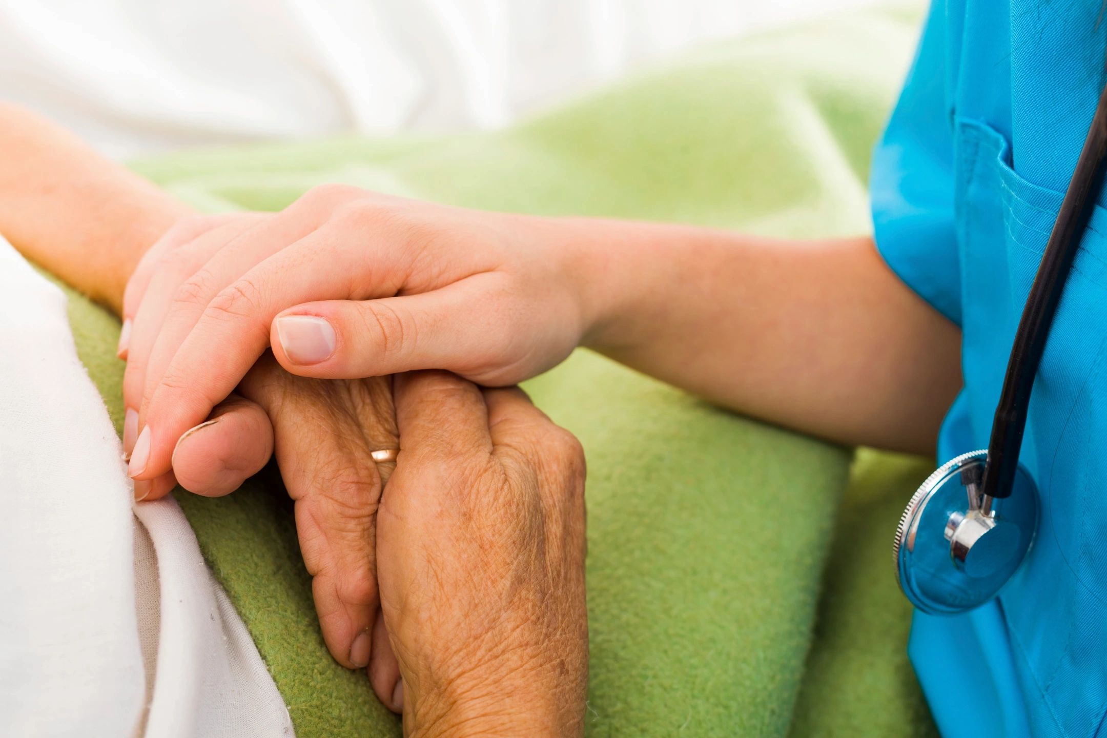 Home health care compassionate scene
